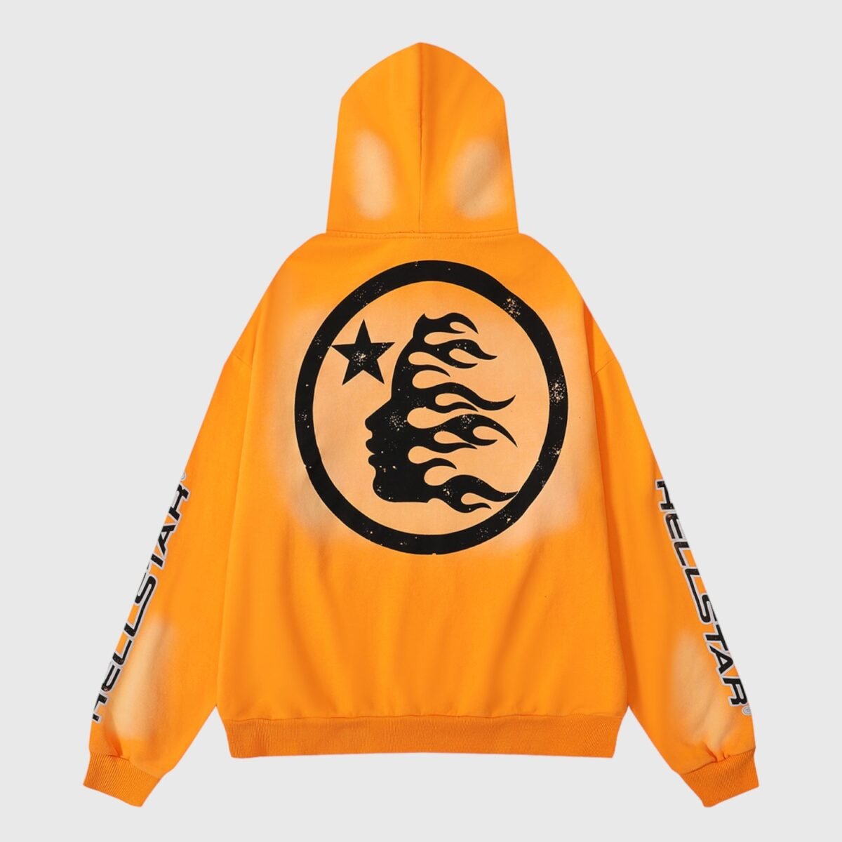 Hellstar Fire Orange Dye Hoodie - Image 2