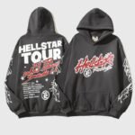 Hellstar Studios Records Hoodie Jet Black - Image 3