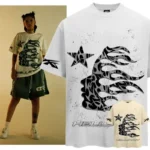 Hellstar Glitter P2P T- Shirt White - Image 3