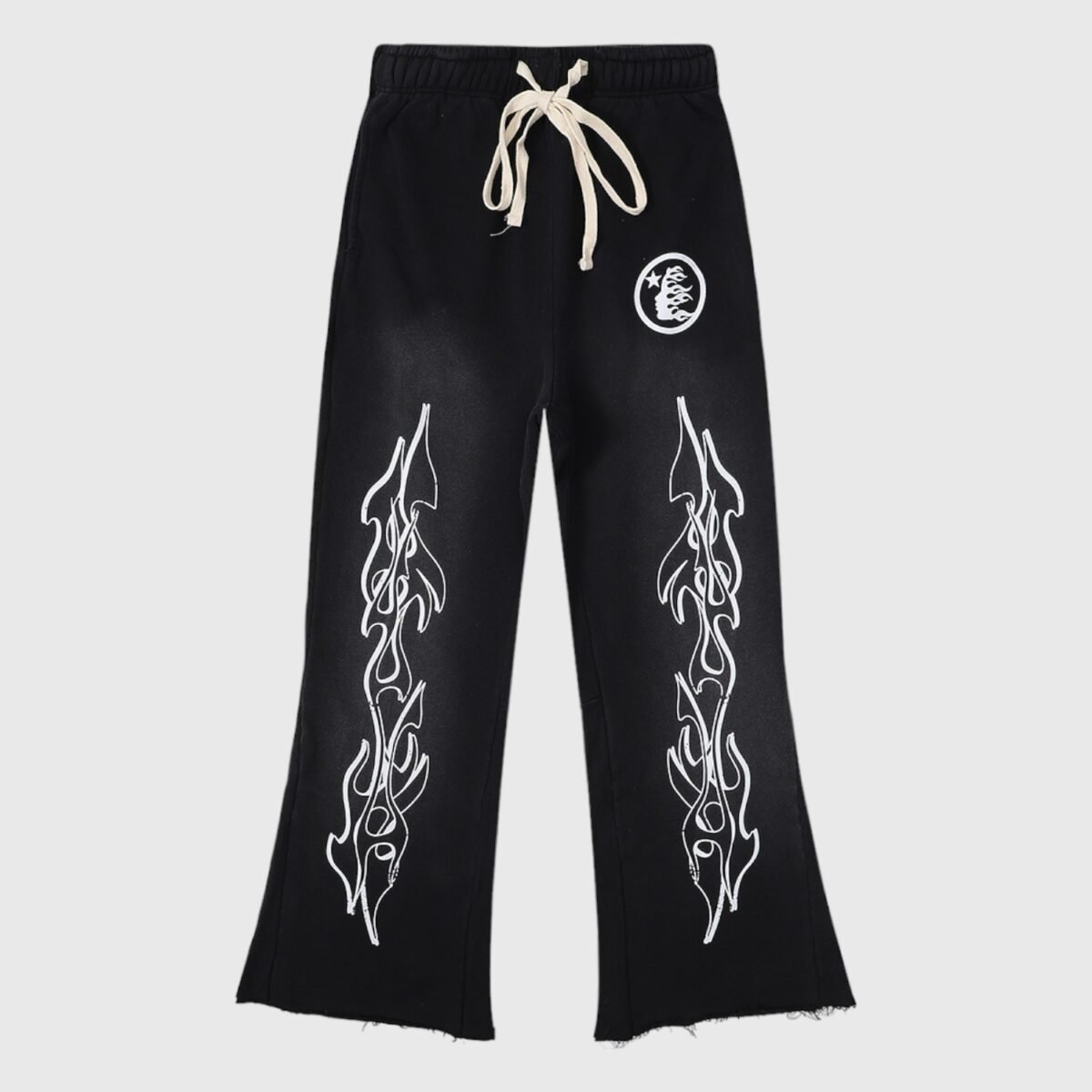 Hellstar Flame Flare Sweatpants Black - Image 1