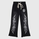 Hellstar Flame Flare Sweatpants Black