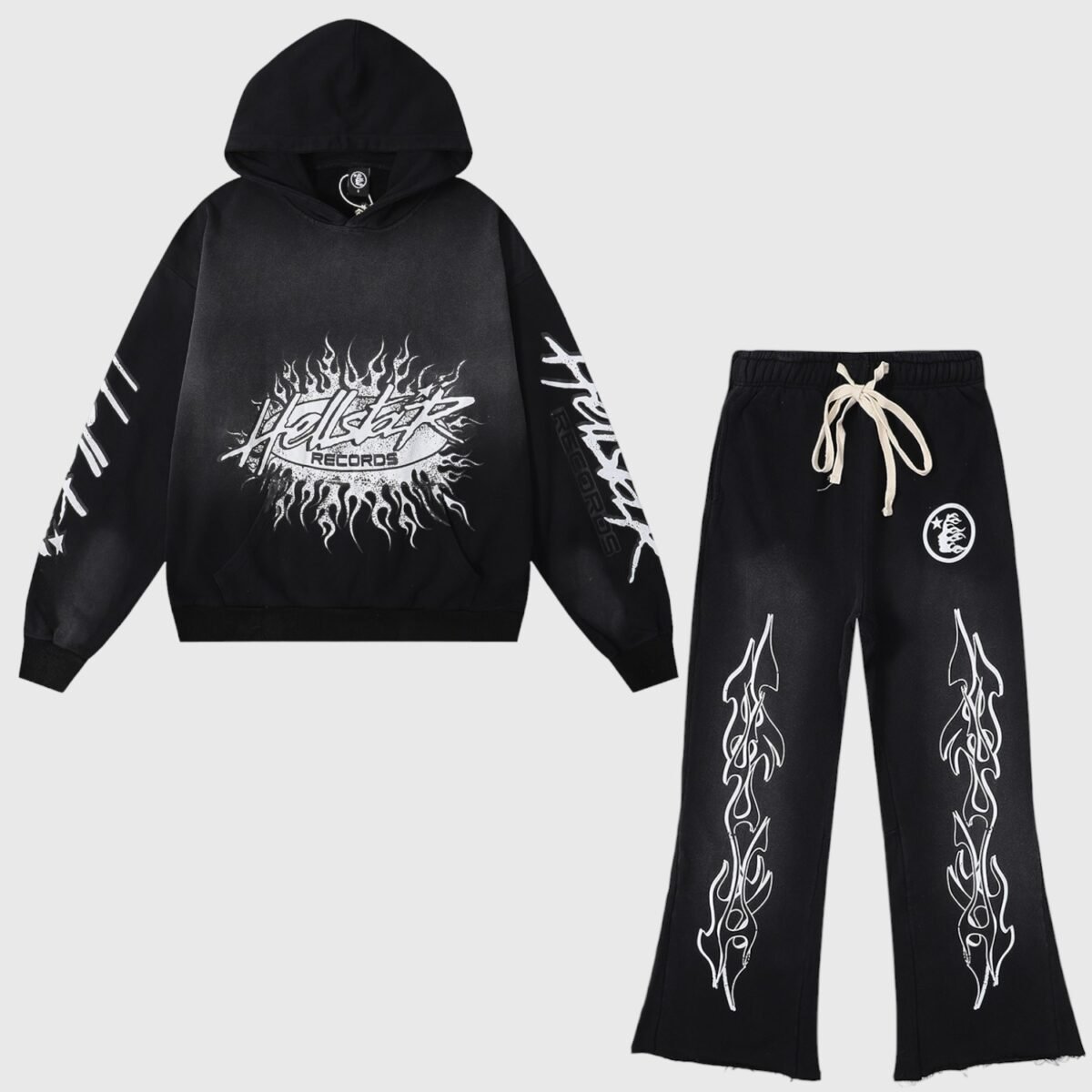Hellstar Studios Records Vintage Tracksuit Black - Image 1
