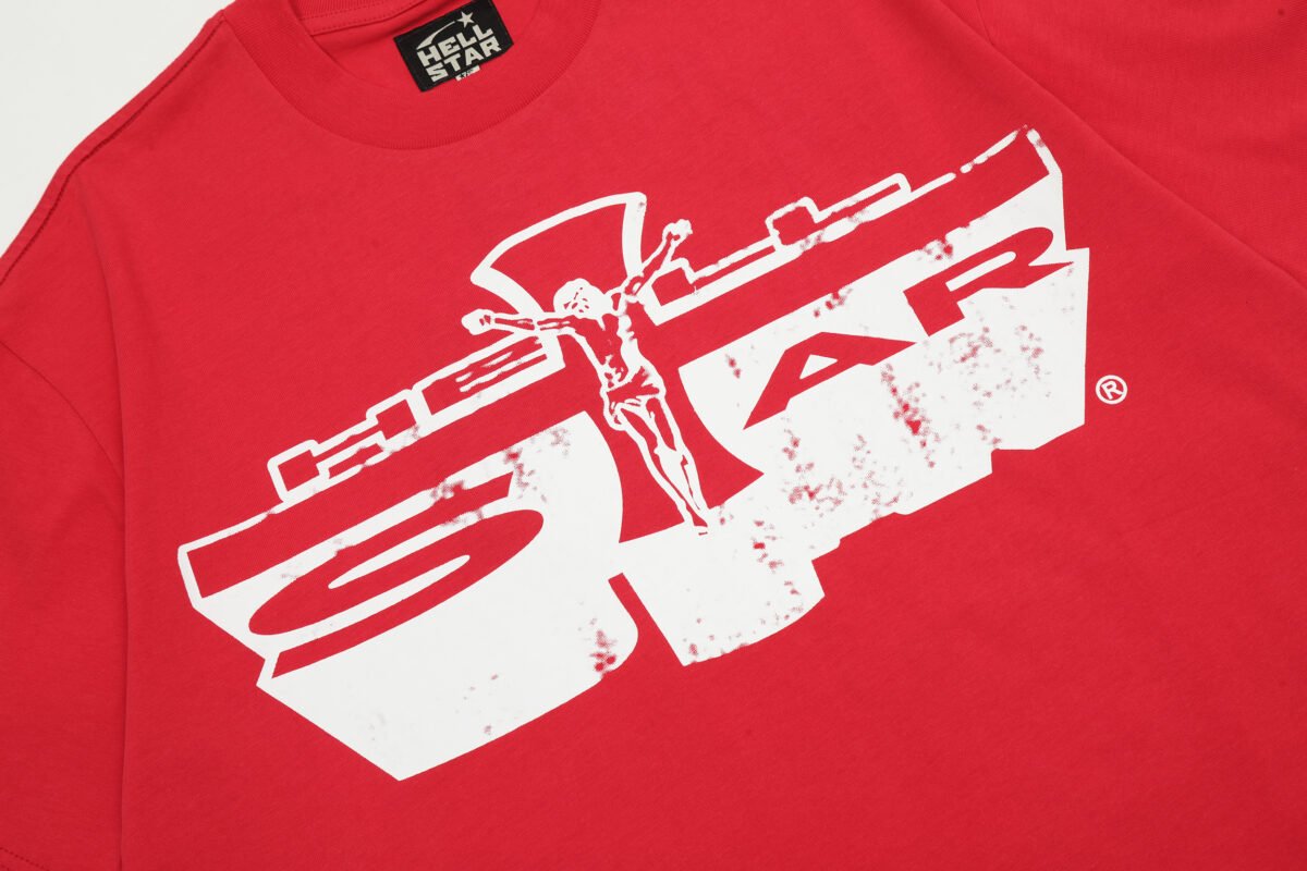 Hellstar Studios Jesus Emblem T-Shirt Red - Image 7
