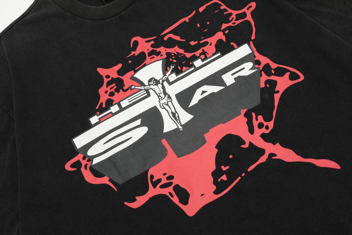 Hellstar Studios Jesus Emblem T-Shirt Black - Image 6